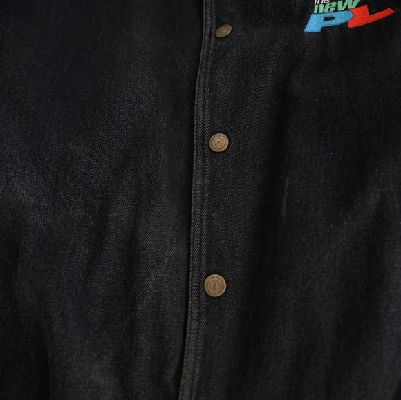 HH Co The New PL Logo - Vintage Western Concepts Black Brown Denim Jacket - Picture 9 of 15